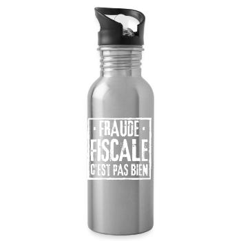 STEUERBETRUG IST NICHT GUT - Trinkflasche mit integriertem Trinkhalm - Lightsilver - Rechts