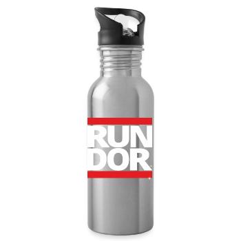 Run - Water bottle with straw - silver - Right