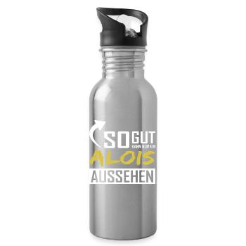 Seul un Alois peut être aussi beau - Gourde avec paille intégrée - argent clair - Droite