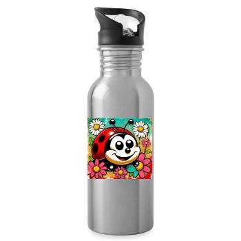 ladybird - Water bottle with straw - silver - Right