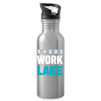 See-wochenende Countdown Zu See-tagen - Trinkflasche mit integriertem Trinkhalm - Lightsilver - Rechts