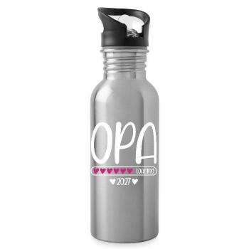Opa 2027 loading mit Herzchen Ladebalken - Trinkflasche mit integriertem Trinkhalm - Lightsilver - Rechts