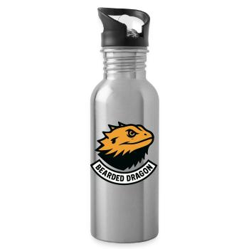 Bardragame Minimalistischer Sportstil - Trinkflasche mit integriertem Trinkhalm - Lightsilver - Rechts