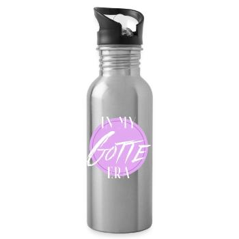 In my Gotte Era, Gift Godmother, Gotti - Water bottle with straw - silver - Right