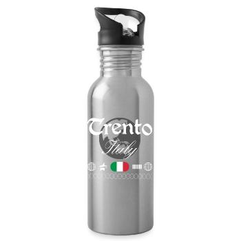 Trient Italien Streetwear Reise Souvenir - Trinkflasche mit integriertem Trinkhalm - Lightsilver - Rechts