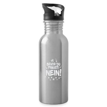 Avant que vous ne demandiez : Non ! - Gourde avec paille intégrée - argent clair - Droite