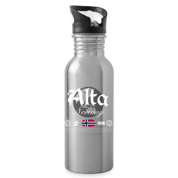 Souvenir de voyage Alta Norway Streetwear - Gourde avec paille intégrée - argent clair - Droite