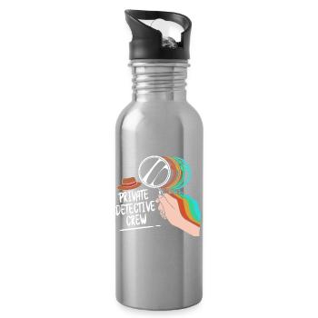 Detective - Water bottle with straw - silver - Right