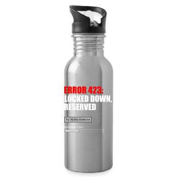 FEHLER 423 — GESPERRT, FÜR IHN RESERVIERT - Trinkflasche mit integriertem Trinkhalm - Lightsilver - Rechts