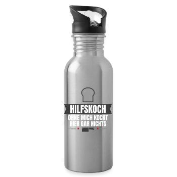 Hobbykoch - Trinkflasche mit integriertem Trinkhalm - Lightsilver - Rechts