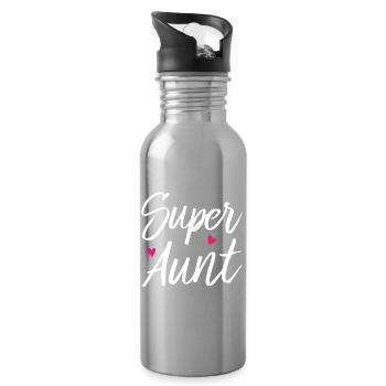 Super Tante - Gourde avec paille intégrée - argent clair - Droite
