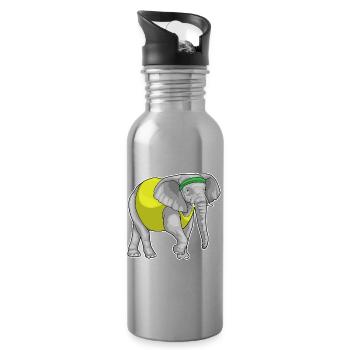 Elephant Jogger Jogging Sport - Gourde avec paille intégrée - argent clair - Droite