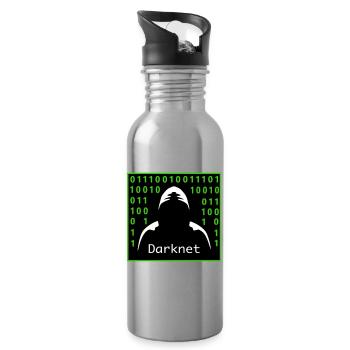 Darknet - Trinkflasche mit integriertem Trinkhalm - Lightsilver - Rechts