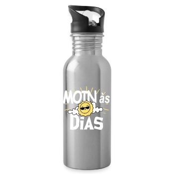 MOINas Dias Sonne - Trinkflasche mit integriertem Trinkhalm - Lightsilver - Rechts