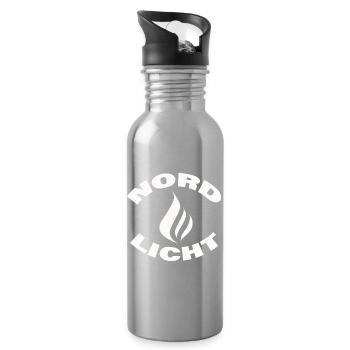 AURORA BOREALIS - Water bottle with straw - silver - Right