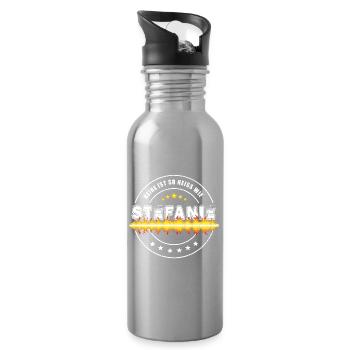 Keine ist so heiss wie Stefanie - Trinkflasche mit integriertem Trinkhalm - Lightsilver - Rechts