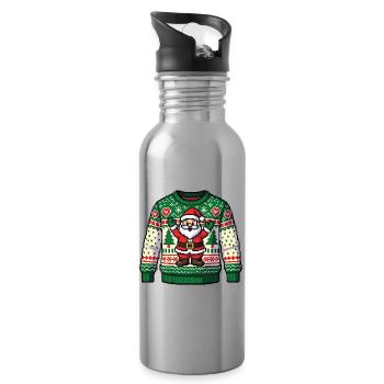 UGLY PIXEL XMAS - spirit of Christmas - Water bottle with straw - silver - Right