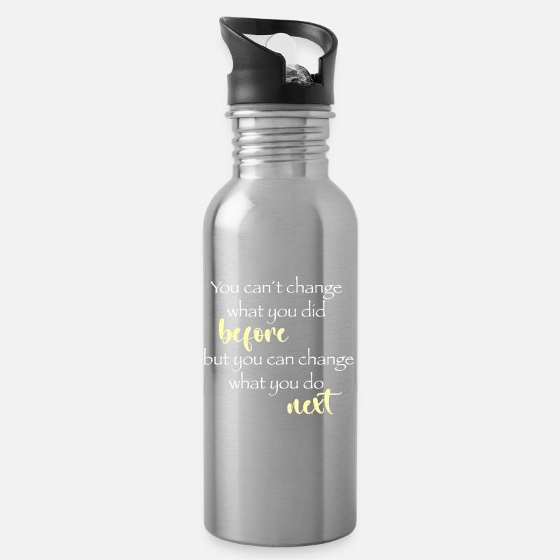Change next - Trinkflasche mit integriertem Trinkhalm - Lightsilver