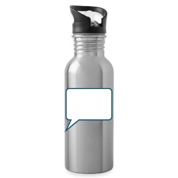 Sprechblase Comic selbst gestalten personalisieren - Trinkflasche mit integriertem Trinkhalm - Lightsilver - Rechts