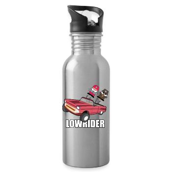 Lowrider Leap - Water bottle with straw - silver - Right