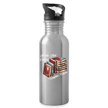 White Book - Water bottle with straw - silver - Right