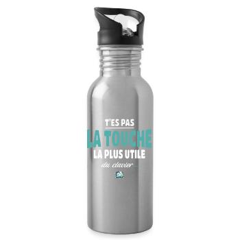 T'es pas la touche la plus utile du clavier - Gourde avec paille intégrée - argent clair - Droite
