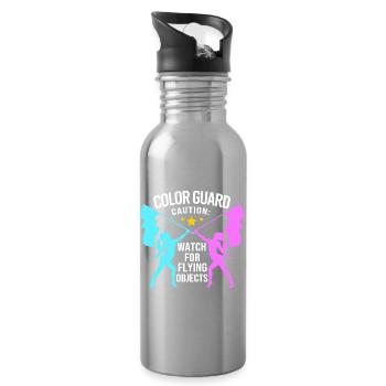 Carnival Flagwaving Flag-waving Carnival - Water bottle with straw - silver - Right