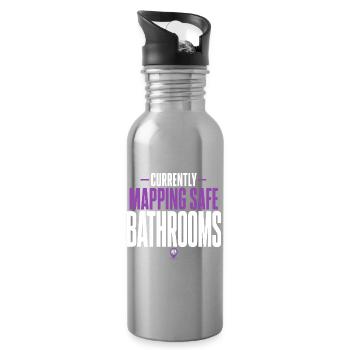 Crohn's disease, Crohn's disease, Ibd-krieger - Water bottle with straw - silver - Right