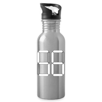 NUMBER 56 Fifty-Six Gift Digital - Water bottle with straw - silver - Right