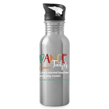 Tanzlehrer - Trinkflasche mit integriertem Trinkhalm - Lightsilver - Rechts