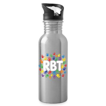 Ingénieur comportemental agréé (RBT) - Gourde avec paille intégrée - argent clair - Droite