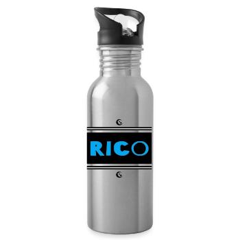 Rico - Trinkflasche mit integriertem Trinkhalm - Lightsilver - Rechts