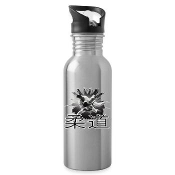 JUDO - Trinkflasche mit integriertem Trinkhalm - Lightsilver - Rechts