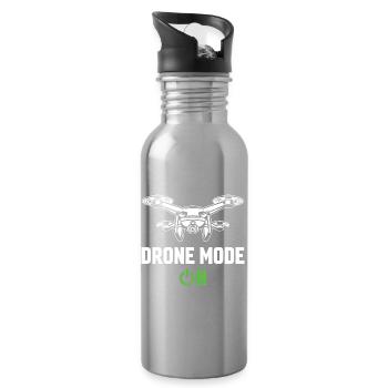 Drone Mode On - Water bottle with straw - silver - Right