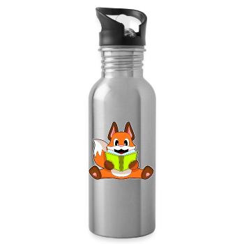 Livre de Fox Nerd - Gourde avec paille intégrée - argent clair - Droite