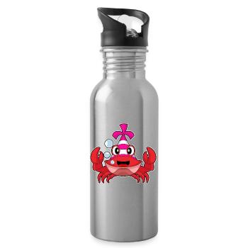 Krabbe Geburtstag Partyhut - Trinkflasche mit integriertem Trinkhalm - Lightsilver - Rechts