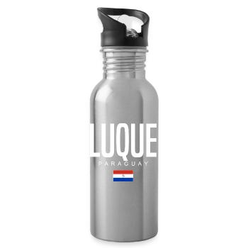 Luque Paraguay Paraguayans - Water bottle with straw - silver - Right