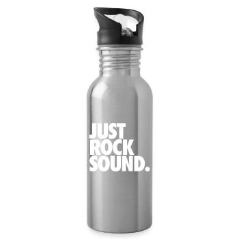 Nur Rock-Sound - Trinkflasche mit integriertem Trinkhalm - Lightsilver - Rechts