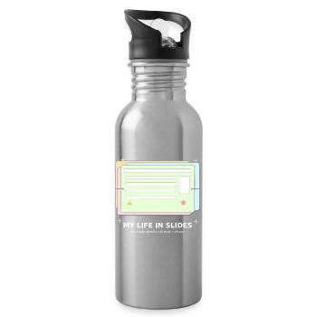 Mein Leben in Folien - Trinkflasche mit integriertem Trinkhalm - Lightsilver - Rechts