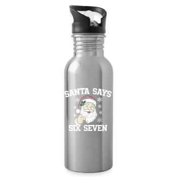 Père Noël Dait Six Sept - Gourde avec paille intégrée - argent clair - Droite