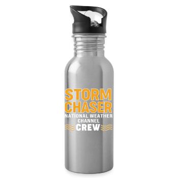 Tornado Meteorology Meteorologist Storm - Water bottle with straw - silver - Right