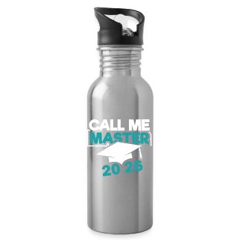 Master 2026 Graduation Graduation - Water bottle with straw - silver - Right