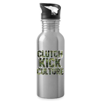 Clutch Kick Culture Camouflage Drift Tuning Motif - Water bottle with straw - silver - Right