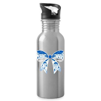 Urlaubsschleife - Trinkflasche mit integriertem Trinkhalm - Lightsilver - Rechts