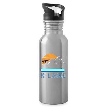 K-LANQ Calanques Marseille Outdoor Vintage - Water bottle with straw - silver - Right