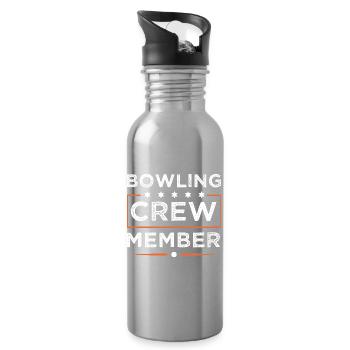 Bowling Crew - Water bottle with straw - silver - Right