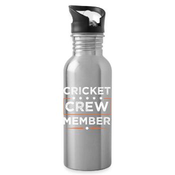 Équipe de cricket - Gourde avec paille intégrée - argent clair - Droite