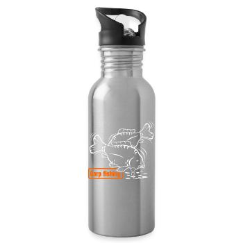 Fische_angeln_001_carp_fishing - Gourde avec paille intégrée - argent clair - Droite
