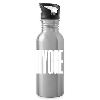 Hygge Bold Wordmark Graphic Tee - Water bottle with straw - silver - Right