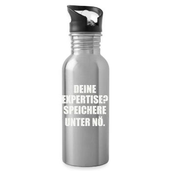 Sarkastischer Spruch - Trinkflasche mit integriertem Trinkhalm - Lightsilver - Rechts